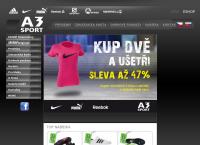 Webová stránka A3 Sport S.r.o.