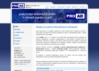 Webová stránka ProAd, s.r.o.