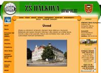 Webová stránka ZŠ Humpolec, Hálkova