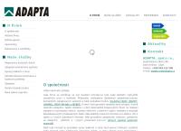 Webová stránka Adapta Spol. S R.o.