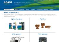 Webová stránka Adast Systems, a.s.