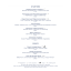 Zinc Restaurant Menu
