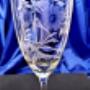 LsG-Crystal Sklenička výroční jubilejní na pivo ryté broušené dekor Květina K-1879 380 ml 1 Ks.