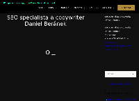 Webová stránka SEO specialista a copywriter Daniel Beránek