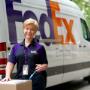 FedEx Express shipping courier in Chrastany