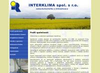 Webová stránka Interklima Spol. S r. o.