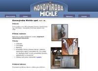 Webová stránka Kovovýroba Michle, S.r.o.