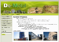 Webová stránka De-Metal a.s.