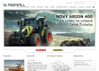 Webová stránka Agrall - Zemědělská Technika A.s.