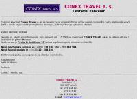 Webová stránka Conex Travel A.s.