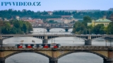 Praha Vltava fotografie dronem