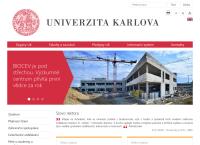 Webová stránka Univerzita Karlova