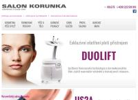 Webová stránka Kosmetický salon KORUNKA