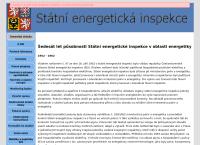 Webová stránka Státní energetická inspekce