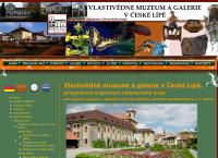 Webová stránka Vlastivědné Muzeum a Galerie v České Lípě
